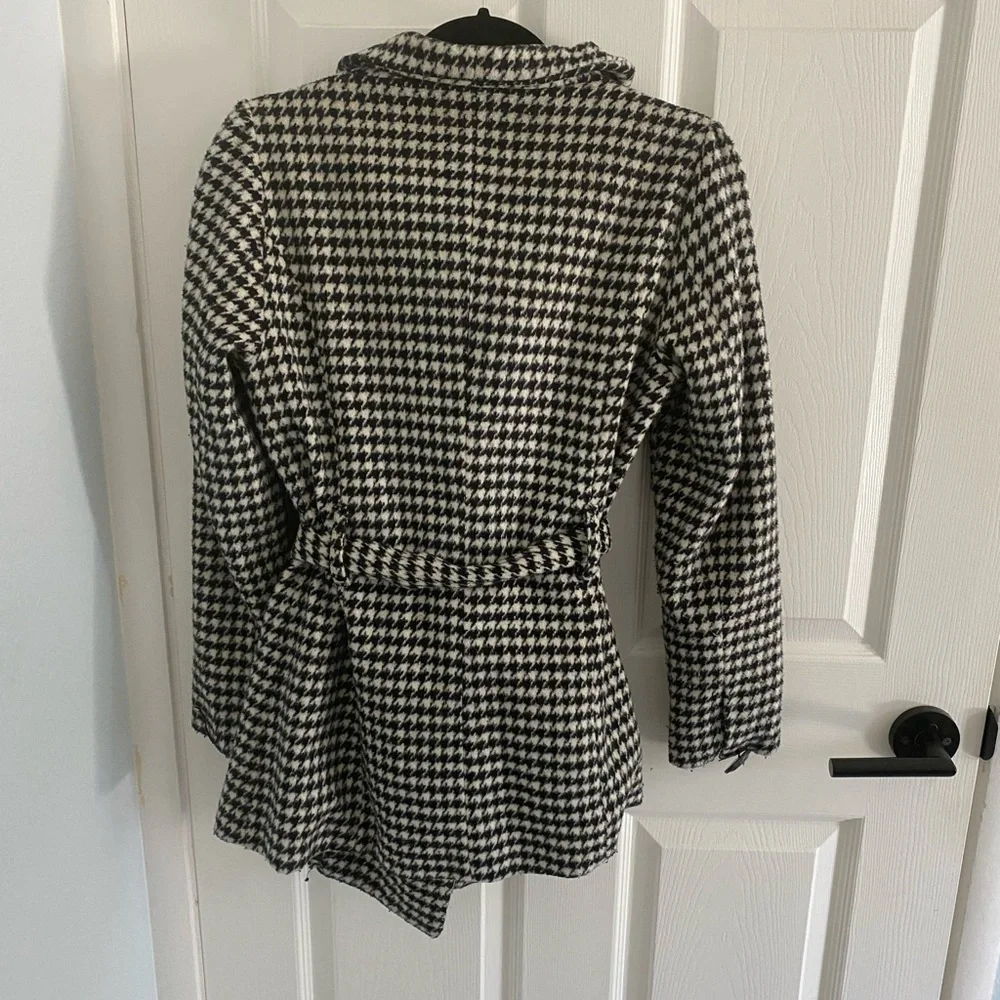 Houndstooth cowl neck coat - S - Lovestitch - Picture 4 of 8